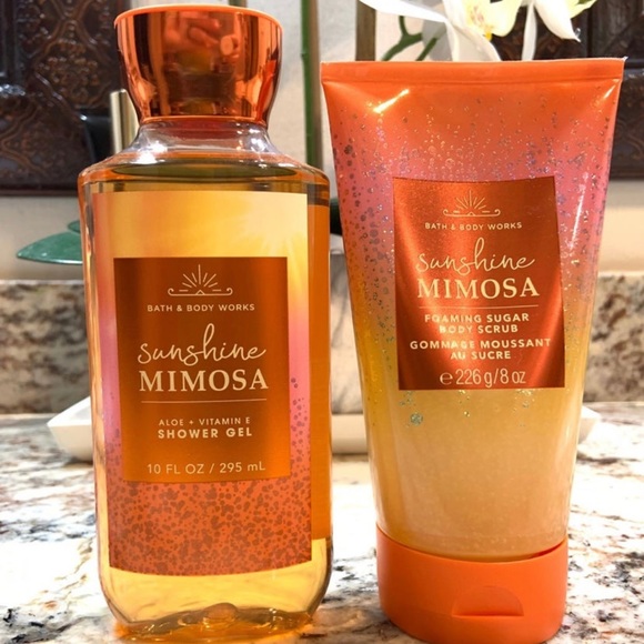 Bath & Body Works Other - Sunshine mimosa Body wash and foaming sugar scrub